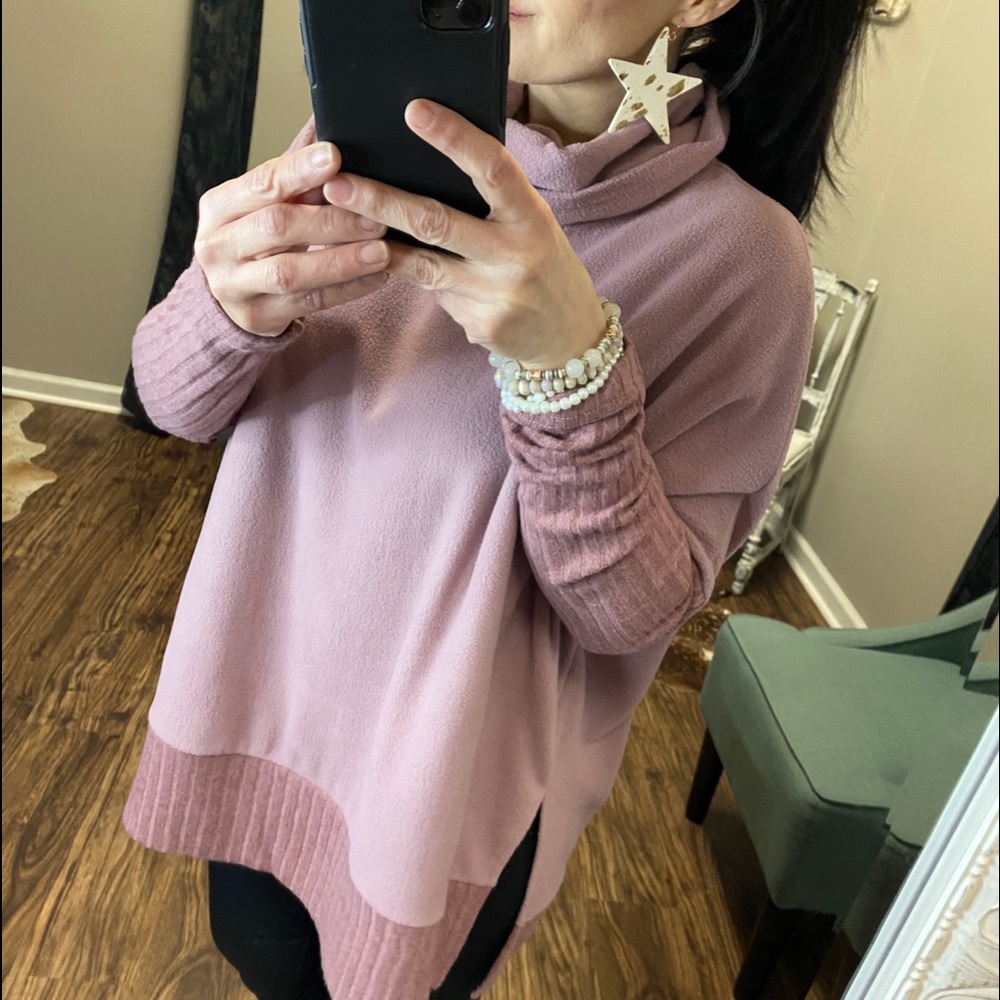 Boxy Turtleneck Tunic